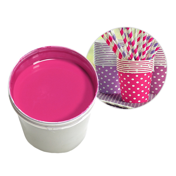 Paper straw printing ink