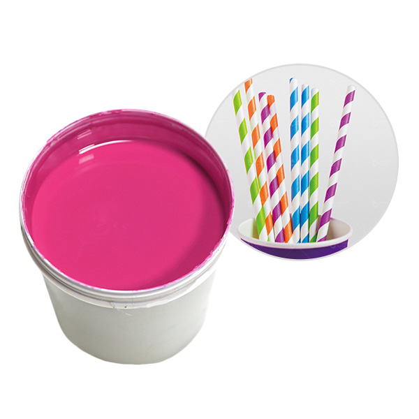 Paper straw printing ink